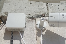 Крым, с. Орловка. Монтаж IP наблюдения в коттедж
